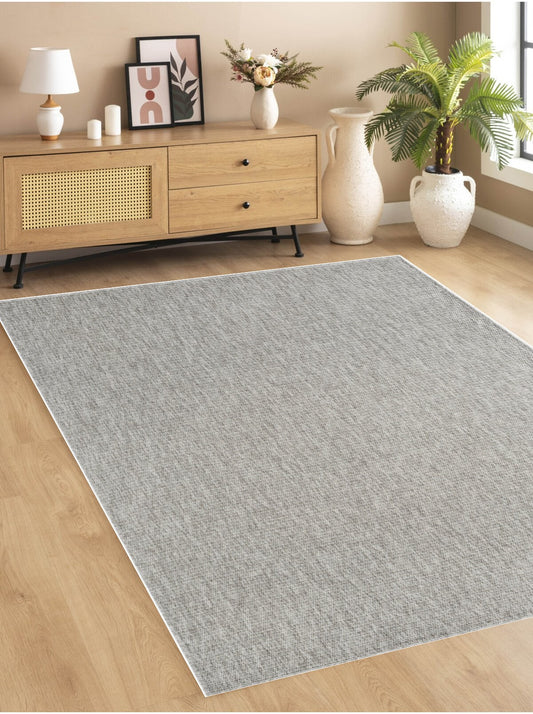 ROMANO 8784 Bej-Gri - Jüt Tabanlı Modern Dokuma Kilim Sisal Jüt Toz Vermez Hasır Halı & Yolluk & Oval & Daire