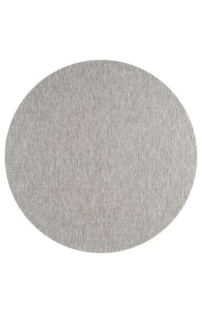 ROMANO 8785 Bej-Gri - Jüt Tabanlı Modern Dokuma Kilim Sisal Jüt Toz Vermez Hasır Halı & Yolluk & Oval & Daire