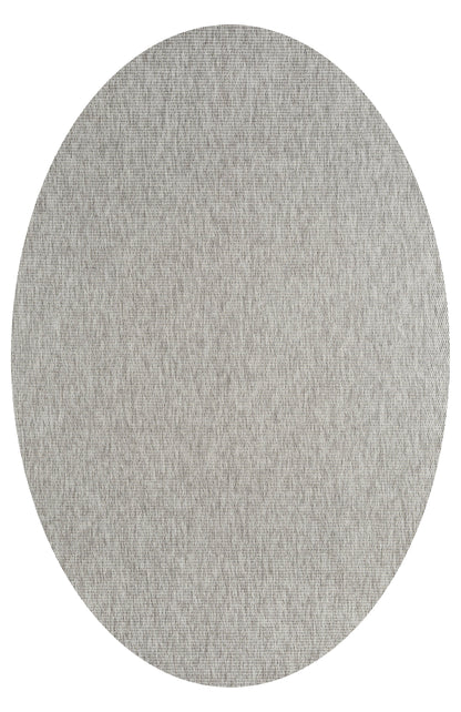 ROMANO 8785 Bej-Gri - Jüt Tabanlı Modern Dokuma Kilim Sisal Jüt Toz Vermez Hasır Halı & Yolluk & Oval & Daire